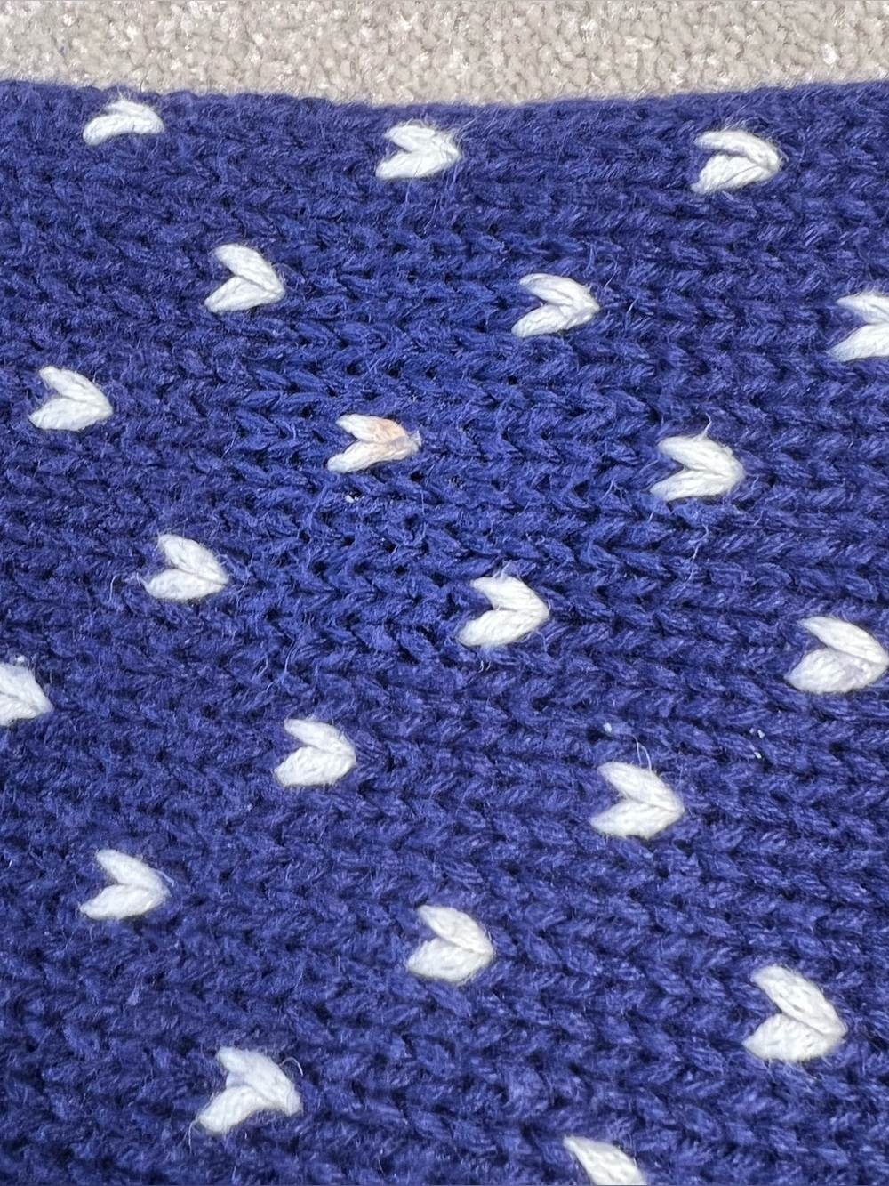 Vintage Orvis Sweater Cardigan Embroidered Angels Button Front Blue 14/16 - Picture 8 of 10